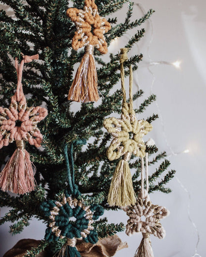 Macrame Star Holiday Ornament