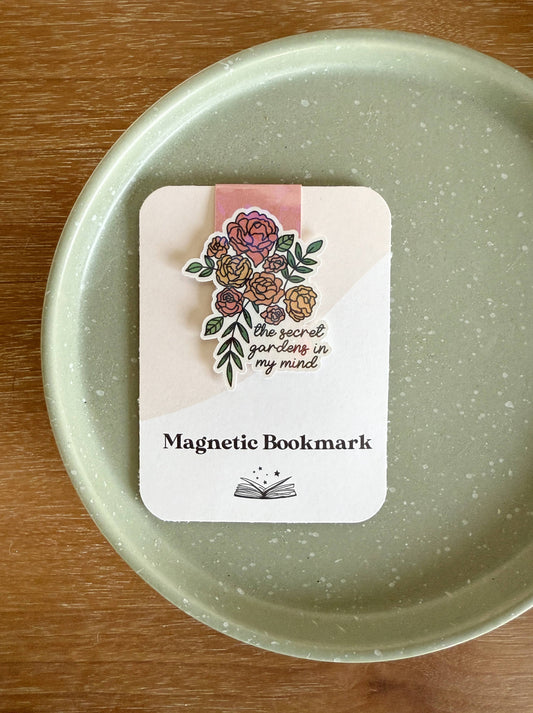 Secret Gardens Floral Magnetic Bookmark